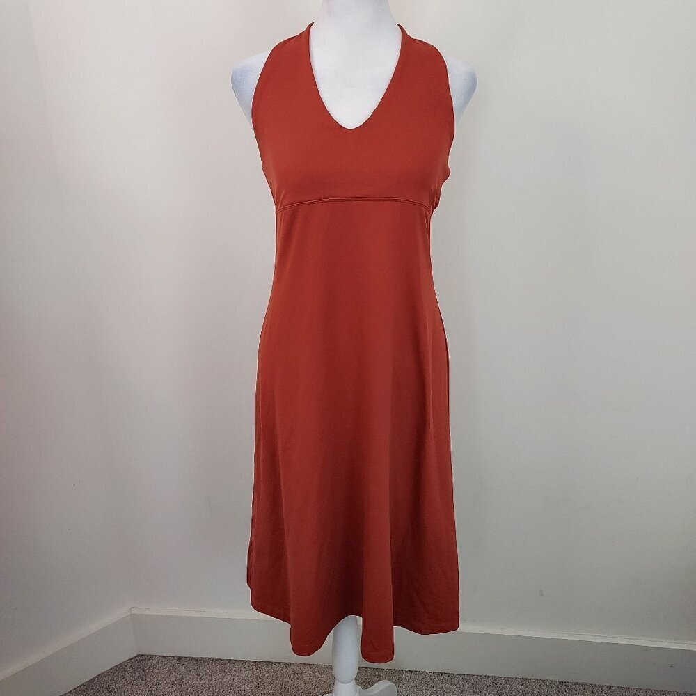 Patagonia Morning Glory Stretch Tie Back Halter Dress Size Medium